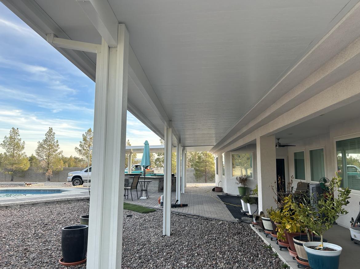 White Alumawood Insulated Patio Cover Snowden Designs