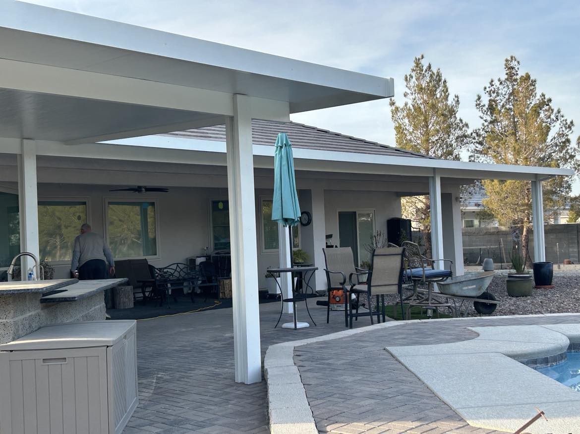 White Alumawood Insulated Patio Cover Snowden Designs