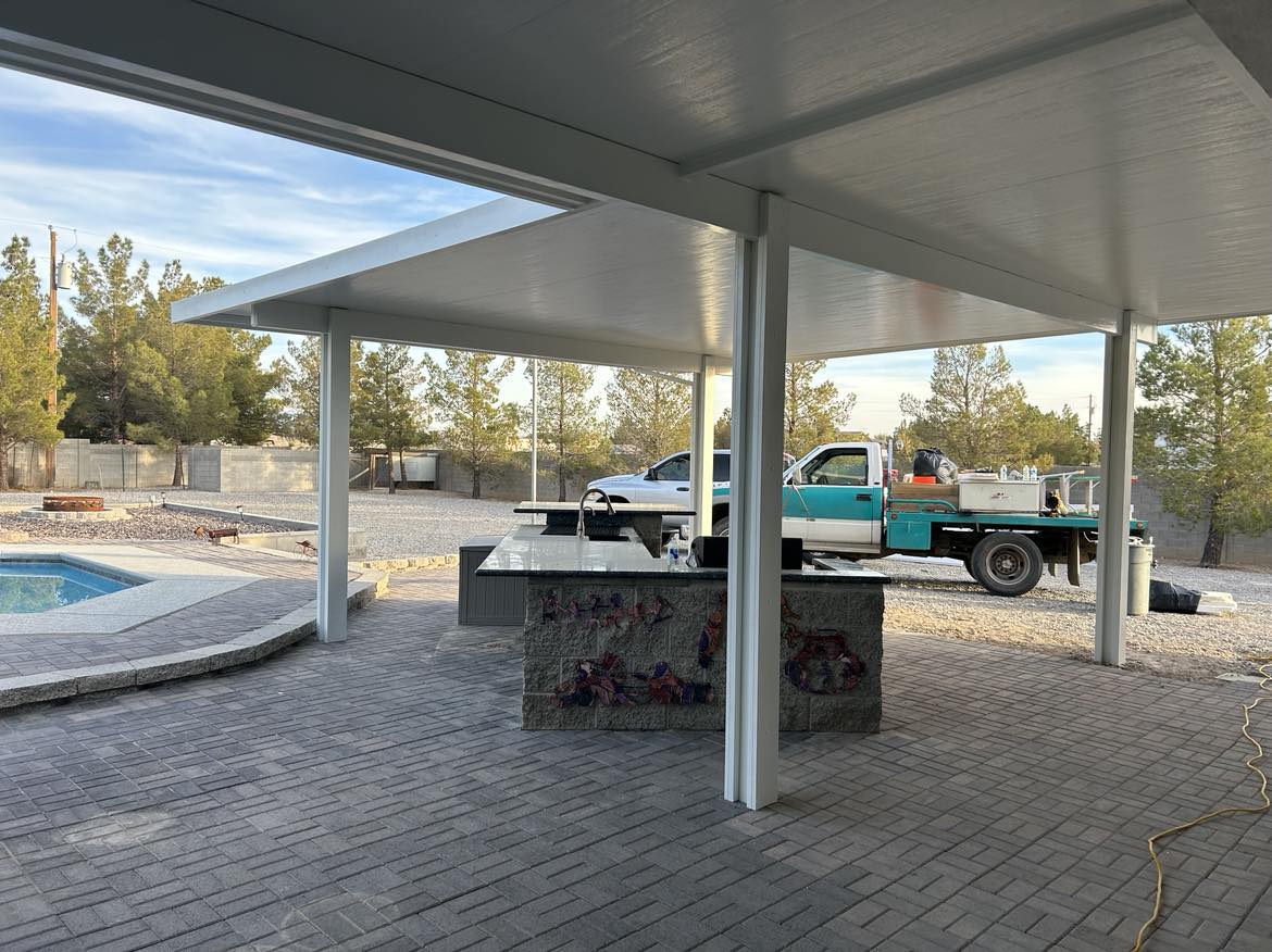 White Alumawood Insulated Patio Cover Snowden Designs