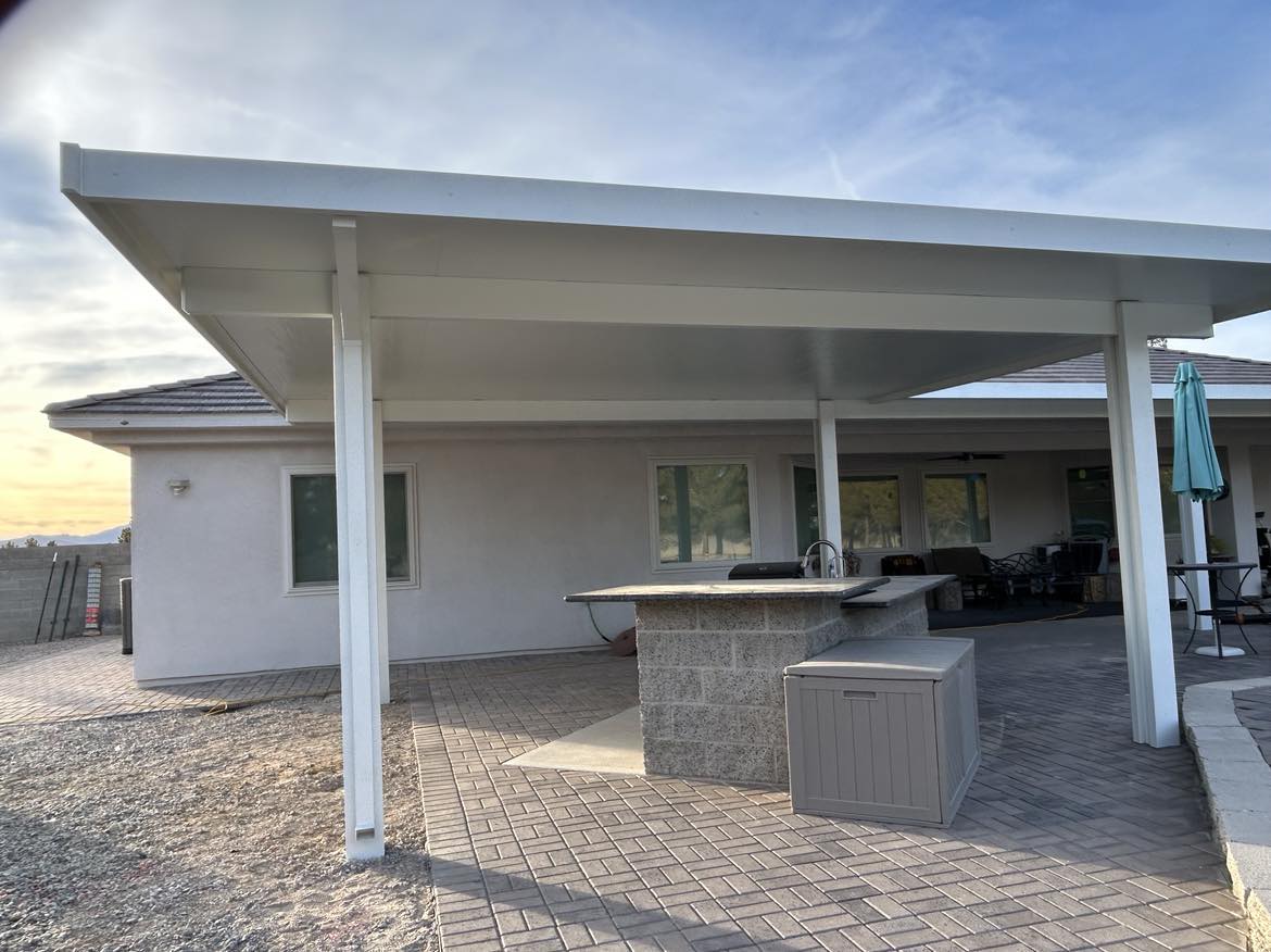 White Alumawood Insulated Patio Cover Snowden Designs