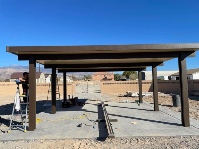 Free-standing patio cover in Pahrump